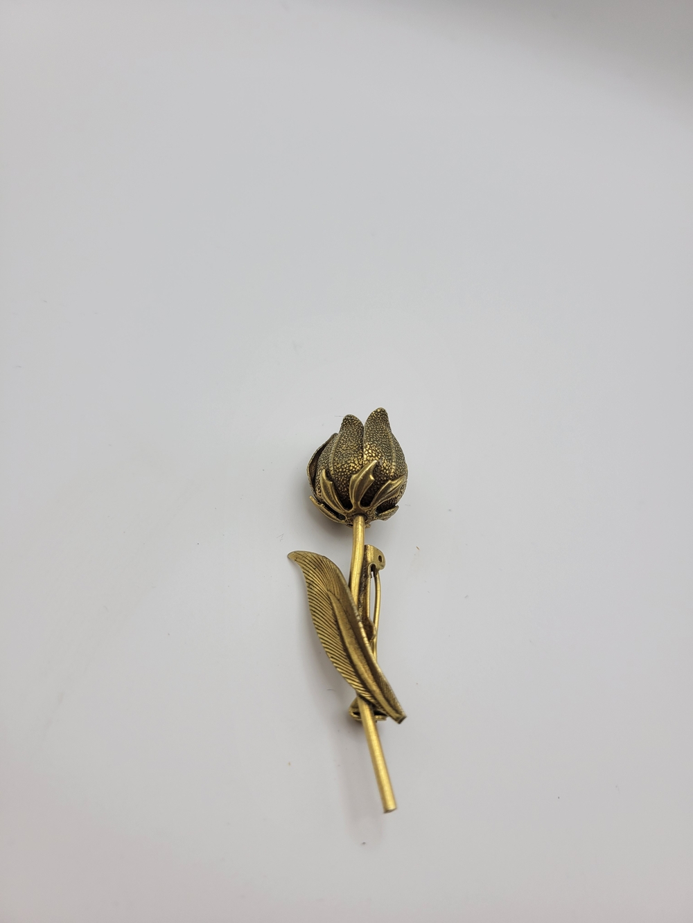 Vintage Long Stem Tulip Flower Sandor Collection Brooch